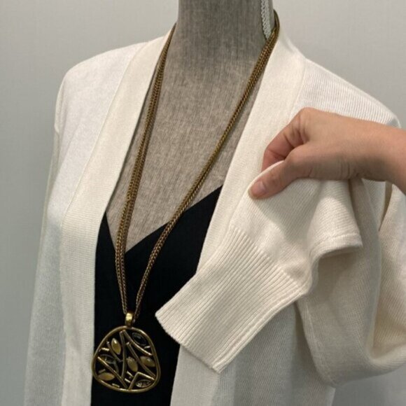 H&M Cream Long Open Cardigan Oversized - Picture 5 of 15